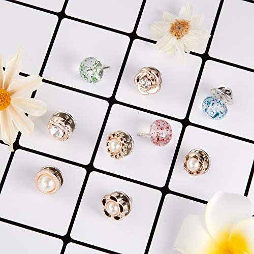 Hicarer 30 Piezas Mujer Camisa Broche Botones Tapa Botón de Cierre Broche de Seguridad Botones para Ropa Suministros de Vestir