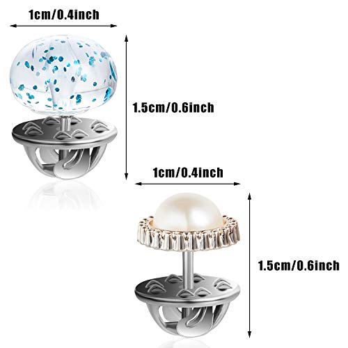 Hicarer 30 Piezas Mujer Camisa Broche Botones Tapa Botón de Cierre Broche de Seguridad Botones para Ropa Suministros de Vestir