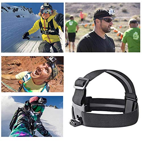 Hieha 23 Kit Accesorio Universal de Cámara Deportiva Action CAM Acuatica Maletín Estuche Cinturón Pecho Arnes Correa Cabeza Palo Flotante Trípode para Victsing Campark GoPro Hero Session SJCAM