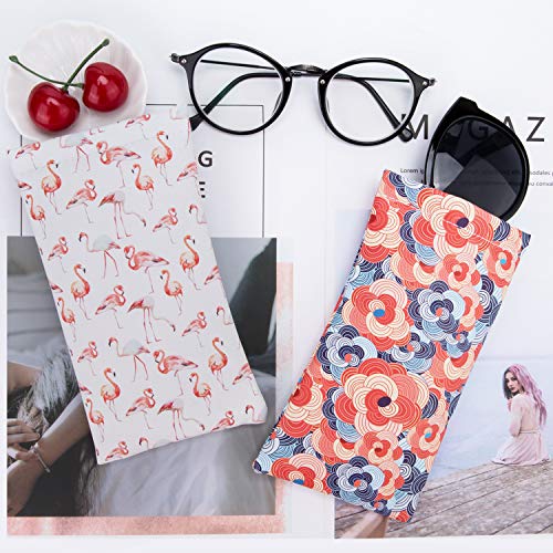 Hifot Funda Gafas de Sol 6 Piezas, PU Cuero Suave Estuche Gafas Almacenaje, Bolsa Gafas para Hombre Mujer niña