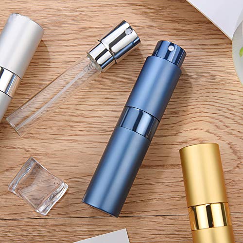 Hilai 1pc frascos de perfume Mini portátil de viaje recargables Perfume atomizador Spray botella vacía para bolso de mano bolsillo equipaje(Plata)