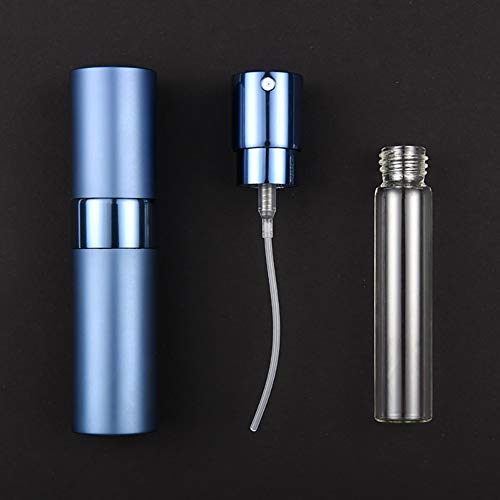 Hilai 1pc frascos de perfume Mini portátil de viaje recargables Perfume atomizador Spray botella vacía para bolso de mano bolsillo equipaje(Plata)