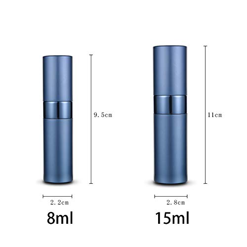Hilai 1pc frascos de perfume Mini portátil de viaje recargables Perfume atomizador Spray botella vacía para bolso de mano bolsillo equipaje(Plata)