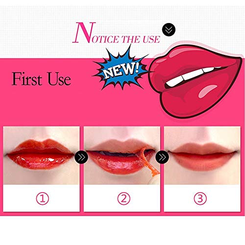 Hilai 6 colores de maquillaje a prueba de agua y dura más tiempo Efecto Brillo Labial Líquido de belleza de labios Maquillaje Labios Labial Mujeres Fácil Peel Off Larga Duración Tattoo Niñas