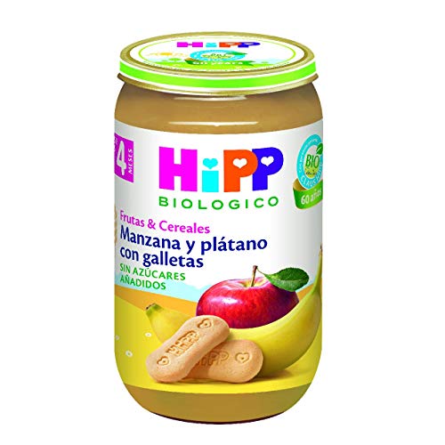 HiPP Biológico Tarrito Manzana y Plátano con Galletas - 250 gr