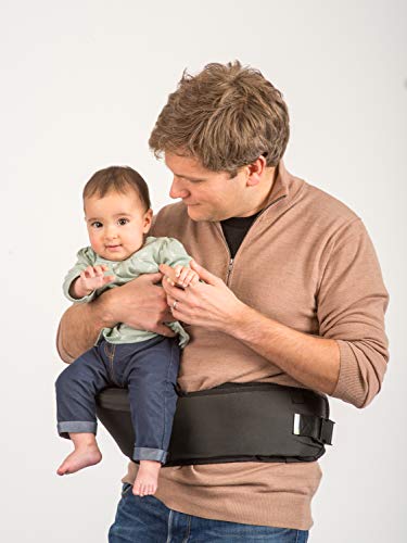 Hippychick - Hipseat - Asiento portabebés - Sencillo y ergonómico - Negro