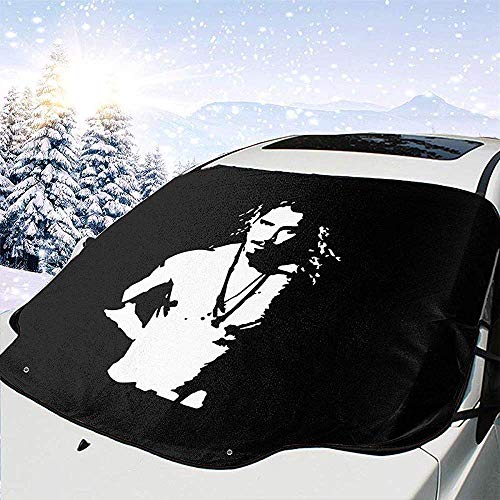 Hiram Cotton Car Sunshade Parabrisas Sombrilla para El Coche Ventana Delantera Sombrilla Visor Protector Cubierta Rayos Ultravioleta Nieve Hielo Helada Reflector Chris Cornell Topless Gráfico