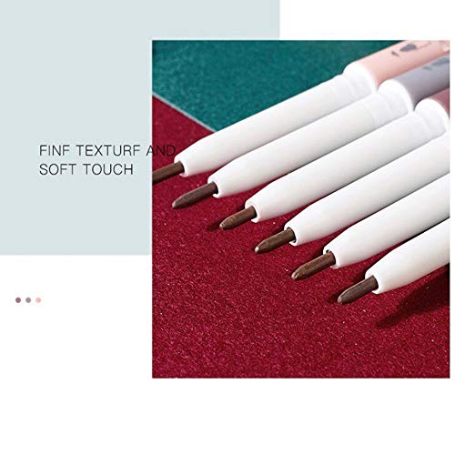 HIROCK Lápiz de cejas de 3 colores, recarga extremadamente delgada, lápiz de cejas de doble punta, resistente al agua y al sudor, duradero, no es fácil de decolorar (paquete de 3)