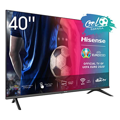 Hisense FHD TV 2020 40AE5500F - Smart TV Resolución Full HD, Natural Color Enhancer, Dolby Audio, Vidaa U 2.5 con IA, HDMI, USB, Salida auriculares
