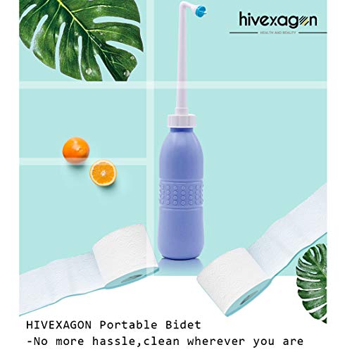 Hivexagon Portable Bidet y Viaje Bidé con la Mano Held Bidet Botella para Uso Personal Limpieza 600ml HG199