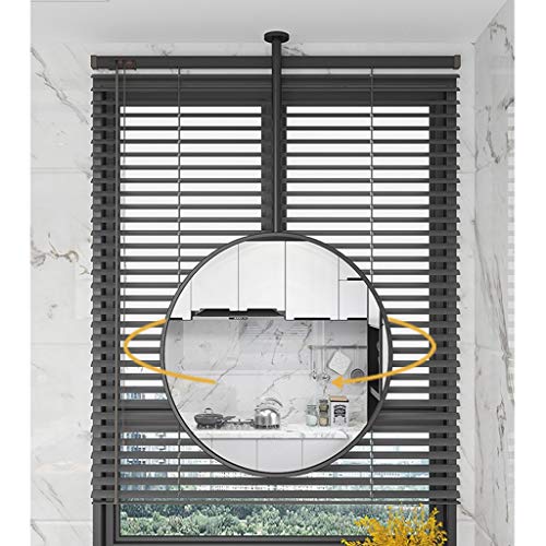 HLYT-0909 De Techo suspendido con Espejo Redondo de Metal Enmarcado, baño de Pared Decorativos Espejos de vanidad de Maquillaje cosmético - Boom Personalizable Metal Que cuelga del Espejo