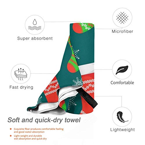 Hogar y cocina Baño Textiles de baño Toallas Toallas de playa Quick Dry Beach Towel Bohemian Civilization Striped Grunge Fashion Culture Pattern Microfiber-Sand Free-Lightweight Thin Bath Towels-31.5"