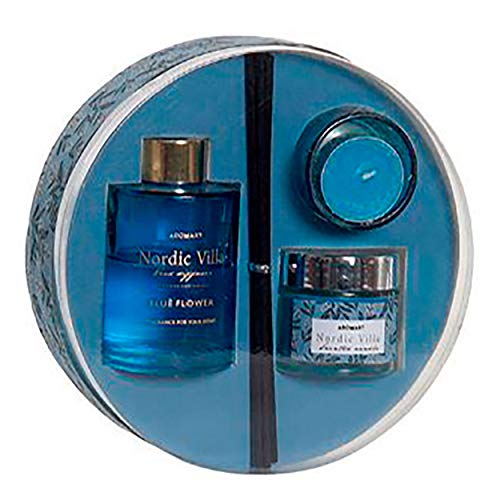 Hogar y Mas Difusor de Aroma de Varillas 80ml y 2 Velas Set 3 6X6X9cm - B