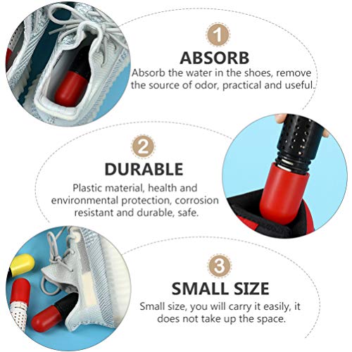 Holibanna 2 Bolas Desodorizantes Pastillas Desodorantes para Zapatos Eliminador de Olores Naturales Forma de Cápsula Desecante de Aire Fresco para Zapatillas de Deporte Armarios de Armario