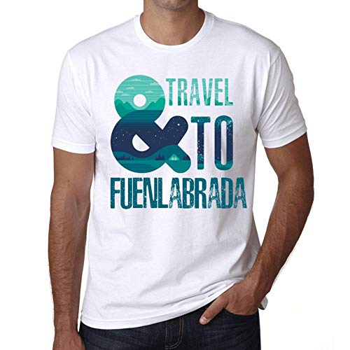 Hombre Camiseta Vintage T-Shirt Gráfico and Travel To FUENLABRADA Blanco