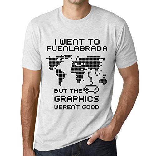 Hombre Camiseta Vintage T-shirt Gráfico I Went To FUENLABRADA Blanco Moteado