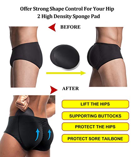 Hombre Fajas Butt Lifter Briefs para Shapewear Body Shaper Ropa Interior Botín de Encaje Shorts sin Costuras Moldeadora Lencería