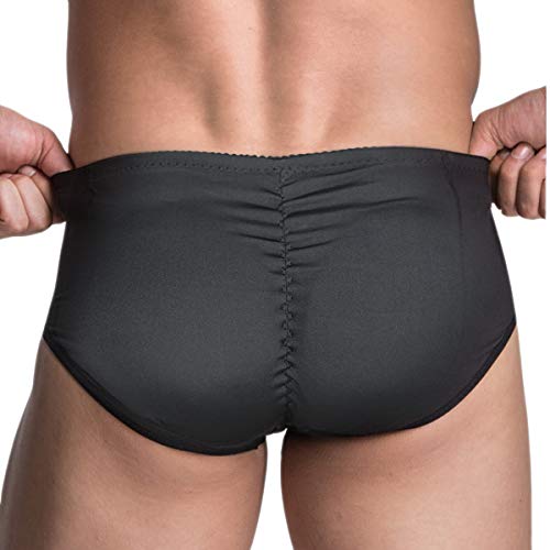 Hombre Fajas Butt Lifter Briefs para Shapewear Body Shaper Ropa Interior Botín de Encaje Shorts sin Costuras Moldeadora Lencería