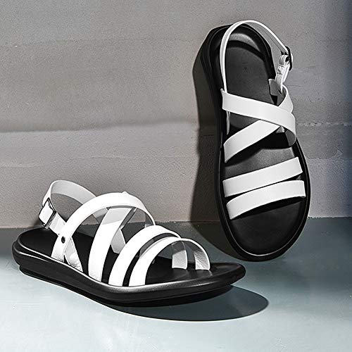 Hombres Magic Stick Abierto Puntera Plana Sandalias de Gladiador Antideslizante Ligero Resistente al Desgaste Casual Zapatos de Playa Verano al Aire Libre Walking Sun baño Calzado