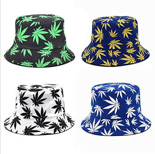 Hombres Mujeres Sombrero De Cubo De Hoja De Arce Hip Hop Pescador Sombreros De Panamá Bordado Algodón Al Aire Libre Verano Otoño Bob Visor Bucket Cap Regalo M56-5Envío Gratis