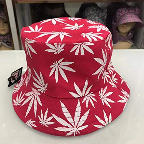 Hombres Mujeres Sombrero De Cubo De Hoja De Arce Hip Hop Pescador Sombreros De Panamá Bordado Algodón Al Aire Libre Verano Otoño Bob Visor Bucket Cap Regalo M56-5Envío Gratis