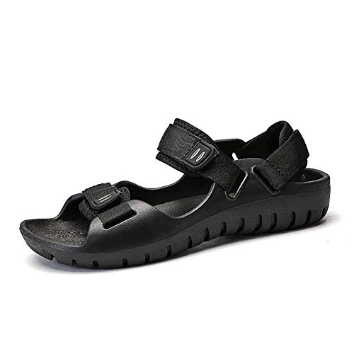 Hombres Sandalias de Lona Zapatos Zapatillas Retro Magic Stick Anti Slip Desgaste Resistente Zapatos de Playa al Aire Libre Sandalia Casual Calzado de Agua en Verano para Nadar