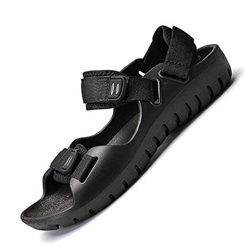 Hombres Sandalias de Lona Zapatos Zapatillas Retro Magic Stick Anti Slip Desgaste Resistente Zapatos de Playa al Aire Libre Sandalia Casual Calzado de Agua en Verano para Nadar