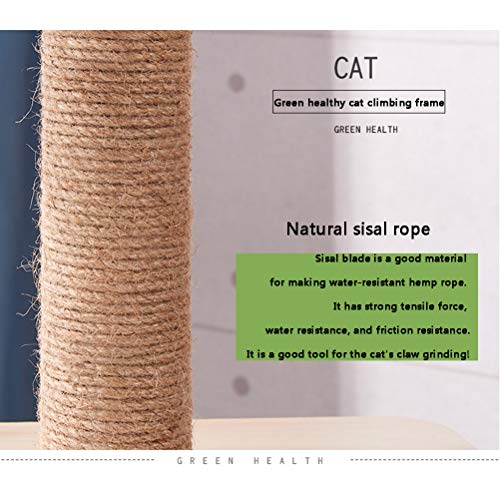 HOMED 51,1 Pulgadas estables árbol del Gato, sisal arañar Puestos, Cave, burlas Cuerda de Gatito, Torre de los Gatos-Muebles para Gatitos, Gatos y Mascotas