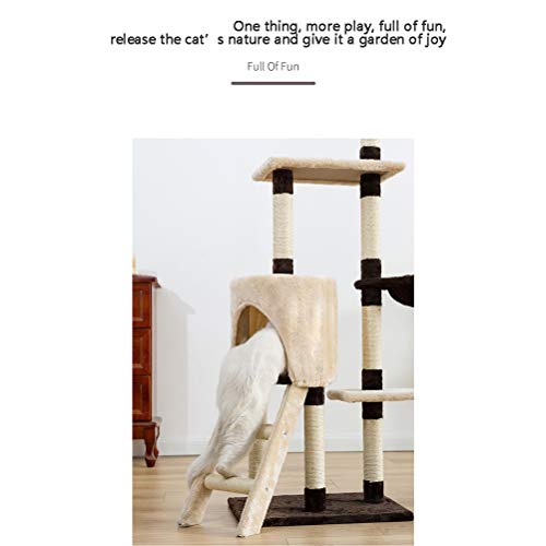 HOMED 53' 'del árbol del Gato con sisal-Cubiertos rascadores y Las burlas de la Cuerda por Kitten, 1 Felpa Habitaciones, Muebles del Gato de los Gatitos