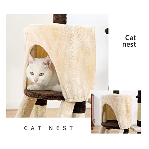HOMED 53' 'del árbol del Gato con sisal-Cubiertos rascadores y Las burlas de la Cuerda por Kitten, 1 Felpa Habitaciones, Muebles del Gato de los Gatitos