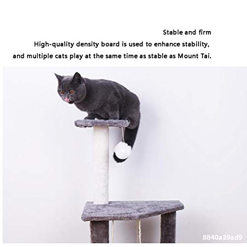 HOMED Gato Torre del árbol del Gato, Gato del árbol de condominio con sisal arañar Puestos, Gato del Gatito Torre Muebles Centro de Actividades de Juego del Gatito Casa