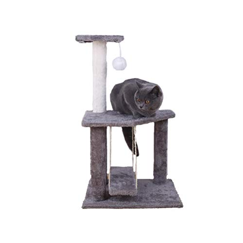 HOMED Gato Torre del árbol del Gato, Gato del árbol de condominio con sisal arañar Puestos, Gato del Gatito Torre Muebles Centro de Actividades de Juego del Gatito Casa