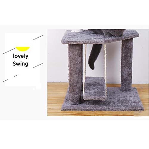 HOMED Gato Torre del árbol del Gato, Gato del árbol de condominio con sisal arañar Puestos, Gato del Gatito Torre Muebles Centro de Actividades de Juego del Gatito Casa