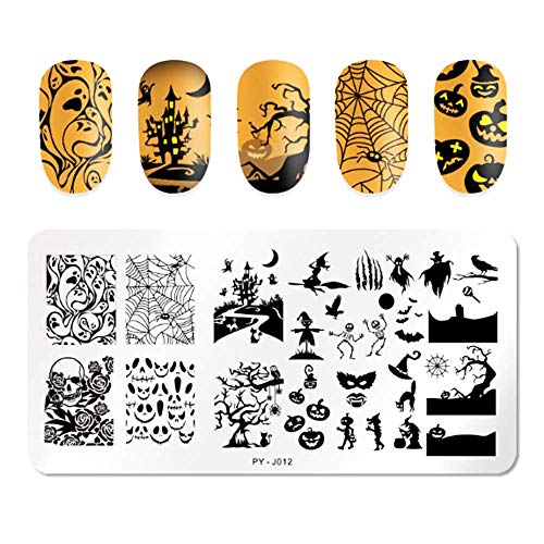 Homo Trends - Juego de 3 sellos de uñas, reutilizables, diseño de uñas, plantillas para decoración de uñas