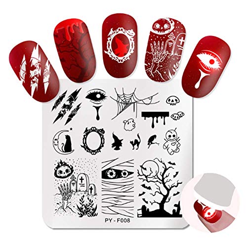 Homo Trends - Juego de 3 sellos de uñas, reutilizables, diseño de uñas, plantillas para decoración de uñas