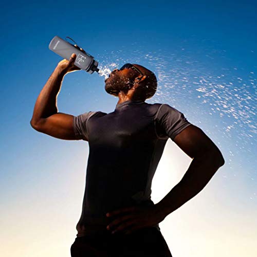 HoneyHolly Botella de Agua Deportes 350ml/500ml/800ml/1000ml/1500ml Sin Bpa & Apertura con un Solo botón Reutilizable Filtro Botella Gimnasio Tritan Plástico para Niños, Sport, Gimnasio, Trekking