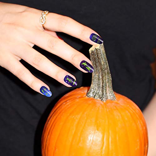 HOWAF Halloween 3D Nail Art Stickers Calcomanías,600+ Brillan en la Oscuridad Halloween Uñas Pegatinas Autoadhesiva Manicura Decorativas para Niñas Halloween Maquillaje Disfraz Artículos Decoración