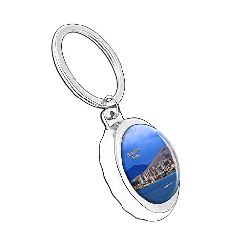 Hqiyaols Keychain España Benidorm Gorra Abrebotellas Llavero Creativo Cristal Acero Inoxidable Llaveros Viajes Recuerdo