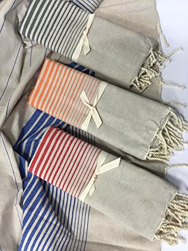 HR Decoraction Lola Toalla de Playa, Algodón, Antracita, 200x100x0.5 cm