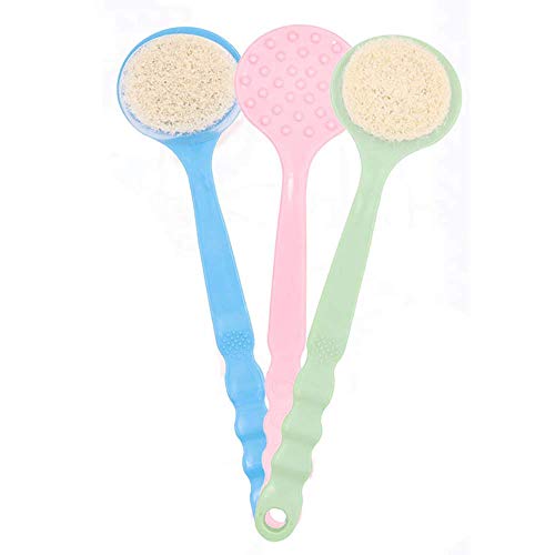 HRSS 3PCS Cepillo nd artículos de tocador Toalla for rubWipingBrush Doblado Cepillo con Larga Hndle