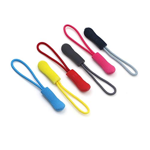 HSBAIS Tiradores de Cremallera de Repuesto para Mochilas, cordón de Nylon Fuerte, fijador de Cremallera ergonómicamente diseñado,B5_5pcs