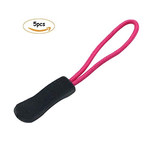 HSBAIS Tiradores de Cremallera de Repuesto para Mochilas, cordón de Nylon Fuerte, fijador de Cremallera ergonómicamente diseñado,B5_5pcs