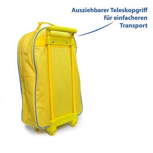 HSP Himoto Juego de 5 piezas de bolsa de viaje de Minions compuesto de ruedas de viaje, mochila, bolsa, bolso y cartera, en diseño original, nuevo