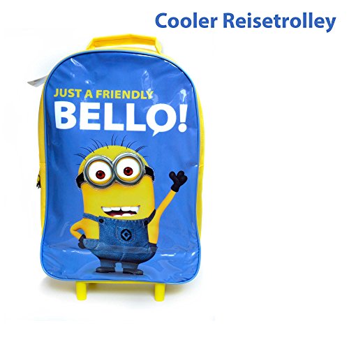 HSP Himoto Juego de 5 piezas de bolsa de viaje de Minions compuesto de ruedas de viaje, mochila, bolsa, bolso y cartera, en diseño original, nuevo