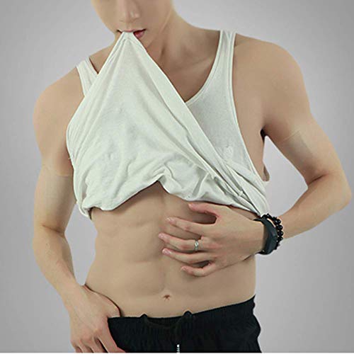 HUA JIE Falso Silicona músculo Pecho Chaleco, músculos Artificiales de la simulación, silicón Realista Falso Falso del músculo Pecho músculos del Vientre Mascarada del Traje Cosplay los Hombres
