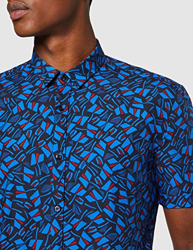 HUGO Empson-w Camisa, Azul (Bright Blue 431), Medium para Hombre