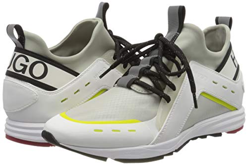 HUGO Hybrid_Runn_mxrf 10224049 01, Zapatillas para Mujer, Blanco (White 100), 39 EU