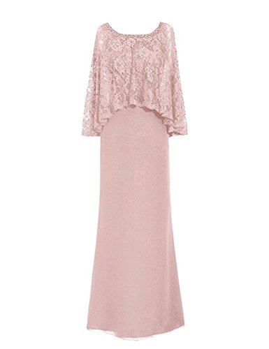 HUINI Cord¨®n Rosario Capa Gasa Madre de la Novia Vestidos Formal Fiesta Vestidos Tama?o 42