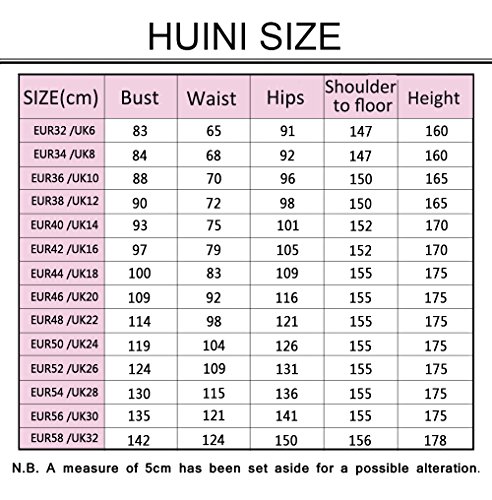 HUINI Manga Capuchas Sequins Madre de los Vestidos de Novia Prom Vestidos Formal Size 54