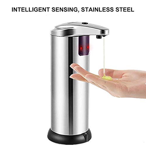 Huiteng Dispensador de jabón infrarrojo sin contacto anti-óxido y resistente al agua para cocinas, oficinas, escuelas